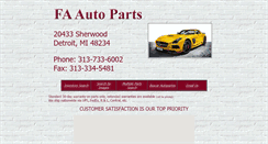 Desktop Screenshot of faautoparts.com