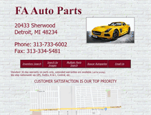 Tablet Screenshot of faautoparts.com